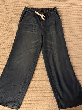 HALARA Mid Rise Drawstring Casual Jeans
